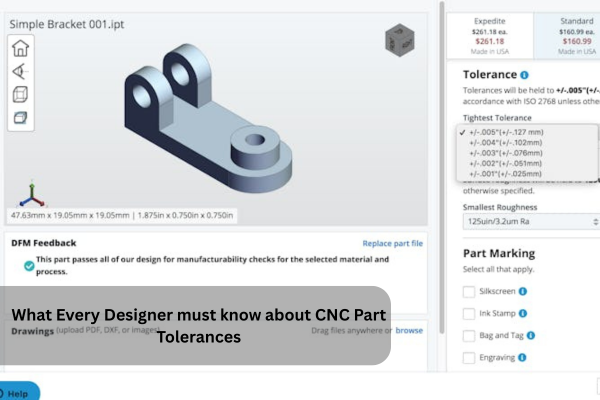 CNC Part Tolerances